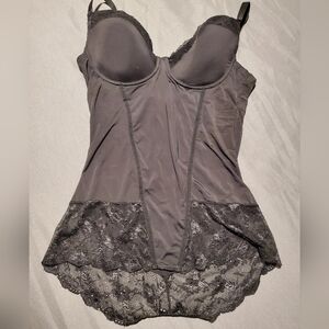 2xl BLACK silk and lace bodysuit Used